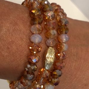 New Bracelet (3) Stretch Amber Sparkle